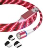 ANY KART Magnetic Charging Cable 2 A 1 m Mobile Phone Charging Cables Micro USB Type C Charger LED Magnetic Cable 1 m USB Type C Cable (Compatible with Android, IOS,0 