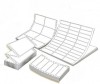 Saco Self Adhesive Dot matrix Printer Labels (47 x 100 mm Labels, 12 Labels Per Sheet) (Pack of 200 Sheets) Paper Label 