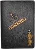 THE Bling STORES Men & Women Travel Black Genuine Leather Card Holder 