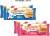 Tiffany Crunch n Cream Wafer - Vanilla And Strwberry Flavour - 150g (Pack of 4)(Imported) Waffles 