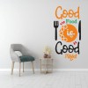 GraphicsDecor GD Quotes Good Food is Good Mood Wall Sticker (Size 30 x 58 cm) 