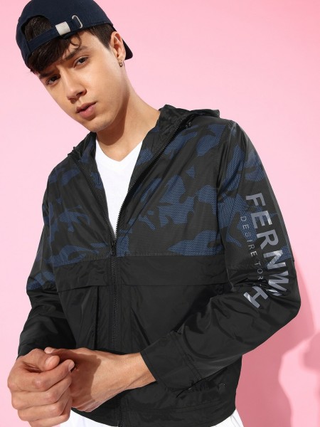 poster and detail of Roadster Full Sleeve Printed Men Jacket at index 1