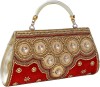 PURSEO Party, Casual Red, Gold  Clutch 