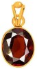 Raviour Lifestyle Gomet gemstone pendant for astrological benefits Garnet Brass Pendant 
