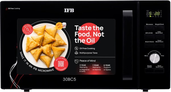 poster and detail of IFB 30 L Oil free cooking microwave with steam clean Convection Microwave Oven at index 1