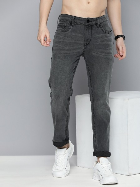 poster and detail of HERE&NOW Slim Men Dark Grey Jeans at index 1