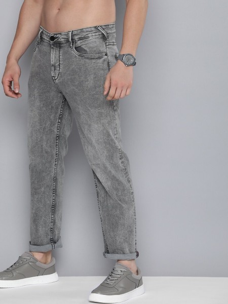 poster and detail of HERE&NOW Regular Men Dark Grey Jeans at index 1