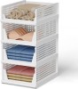 TEX-RO Storage Rack, Cupboard for Clothes, Storage Box for Clothes, Drawer Organizer Polyester Collapsible Wardrobe 