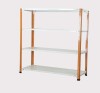 Spacious Heavy Duty slotted Angle rack (Powder Coating) with Extra Fine Finishing (light Orange Cream colour)LUGGAGE RACK Dimension: 15X24X48 4 Shv (Color Orange angle ivoy shv ) Luggage Rack Luggage Rack 