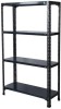 Spacious CRC Sheet 4 Shelf Multipurpose Slotted Angle Rack , 93360(Grey) Luggage Rack Luggage Rack 