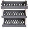image of TNT The Next Trend Lexi 3 Tier Multi-Purpose Plastic Storage Organizer Rack with Wheels-(Grey) Plastic Kitchen Trolley at index 41