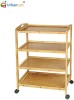 image of Urbancart Multi Purpose Bamboo Trolley Cart/Storage Organizer Shelf (4 Level) Bamboo Kitchen Trolley at index 11