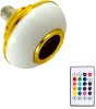 Samite Smart Music Light Bulb 12 Watt LED Bluetooth RGB Remote Control Wireless Multi-Color Changing Speaker Multifunction Mode Smart Bulb  