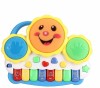 Wener Drum Keyboard Musical Toys with Flashing Lights, Animal Sounds and Songs, Multi Color 