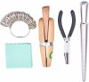 DIY Crafts Ring Making Tool Kit - Includes Ring Mandrel, Finger Size Gauge, Ring Coiling Pliers, Wood Ring Clamp, Silver Polishing Cloth Ramp Gauge EZ Grip Spark Plug Gauge Tool  