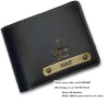 Navya Royal Art Men Casual, Ethnic, Evening/Party, Travel, Formal, Trendy Black Artificial Leather, Genuine Leather Wallet 3 Card Slots 