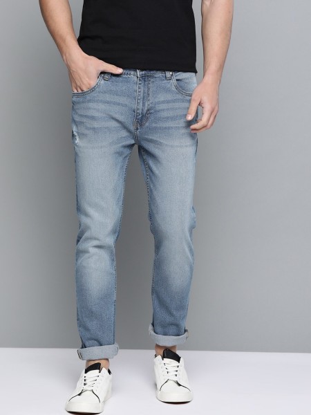 poster and detail of Mast & Harbour Skinny Men Blue Jeans at index 1