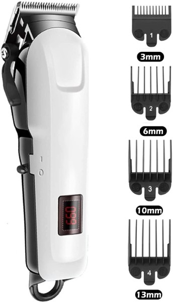 poster and detail of Misuhrobir Beard and Hair Trimmer Men Fully Waterproof Trimmer 240 min  Runtime 20 Length Settings at index 1