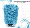 image of GTC Microfibre Microfiber Chenille & Glass Cloth Mitt, 1 Piece -Sky Blue Wet and Dry Glove at index 21