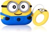 KHR Pouch for APPLE Airpods (3rd Generation) Bluetooth Headset Silicon Case cover (Minion) 