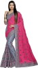 Gymfy Embroidered Bollywood Net Saree Pink 