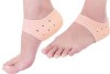 KRUNAL ENTERPRISES Half Heel Socks Anti Crack Silicon Gel Heel And Foot Protector Moisturizing Sock Heel Support Beige 