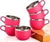 GK sales Pack of 6 Stainless Steel, Plastic Tea Cup, Coffee Cup, Cup Set of 6, 6 pcs cup set (220 ml) 