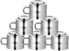 Brigo Pack of 6 Stainless Steel Tea Cup Tool Touch Steel, Cup Set 